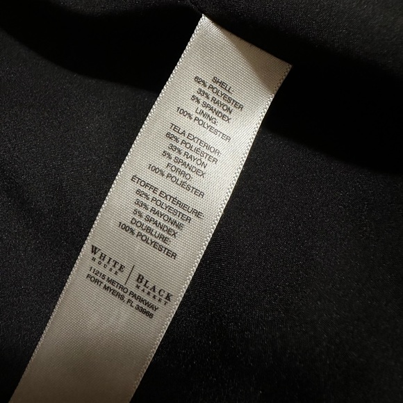 WHBM size 2 black jacket with ruffles and usable pockets. Very gently used. - Picture 13 of 13